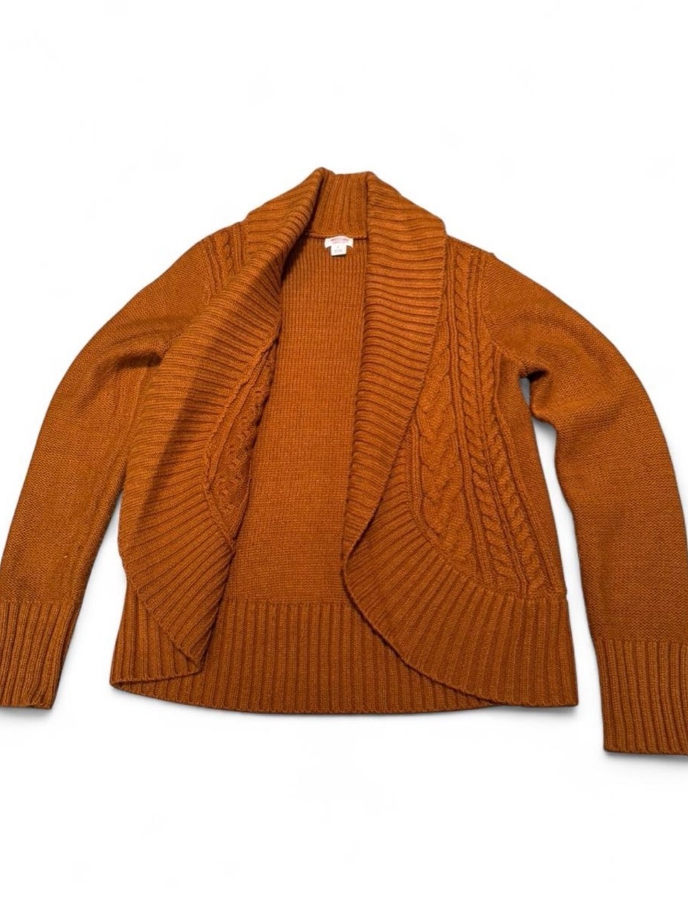 Mossimo Supply Co. Shawl Collar Cable Knit Cardigan - Rust Orange - Picture 3 of 8